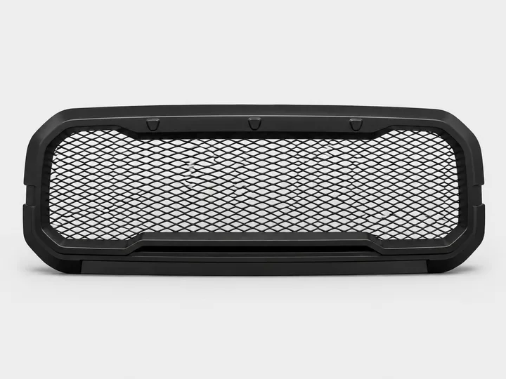 Aftermarket mesh grille for a truck