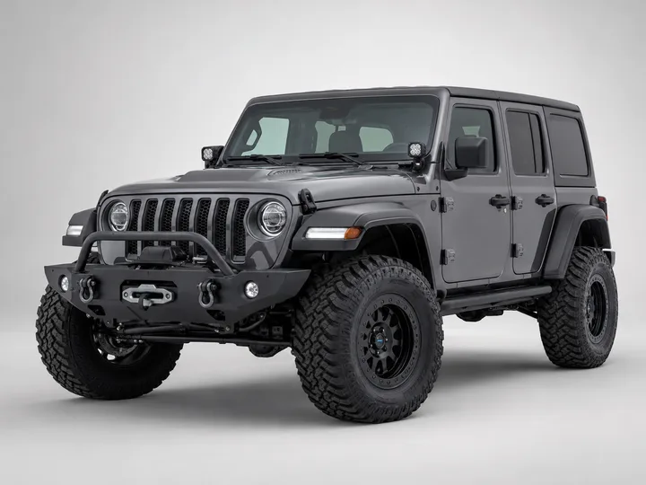 Jeep Wrangler with aftermarket off-road accessories