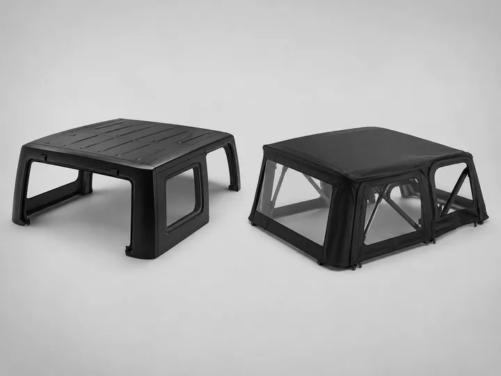 Jeep Wrangler hardtop and soft top