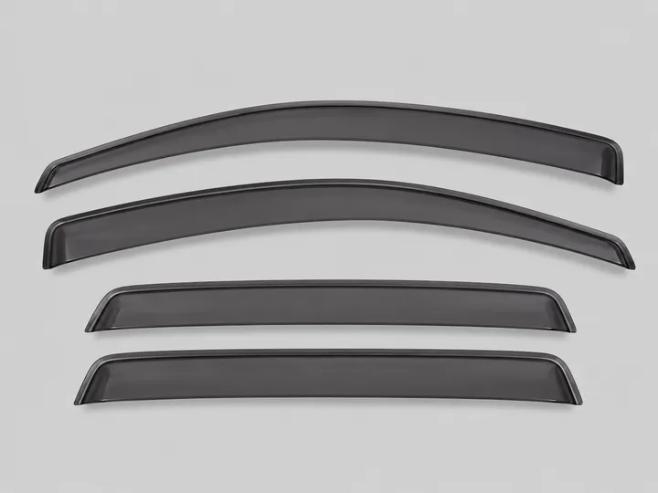 Window vent visors and rain guards for a truck