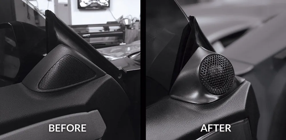 3D-Printed Custom Tweeter Housings by Xclusive Autosound, Belleville IL