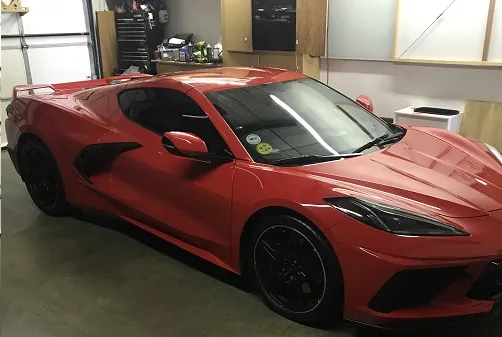 Corvette C8 car audio install at Xclusive Autosound, Belleville IL