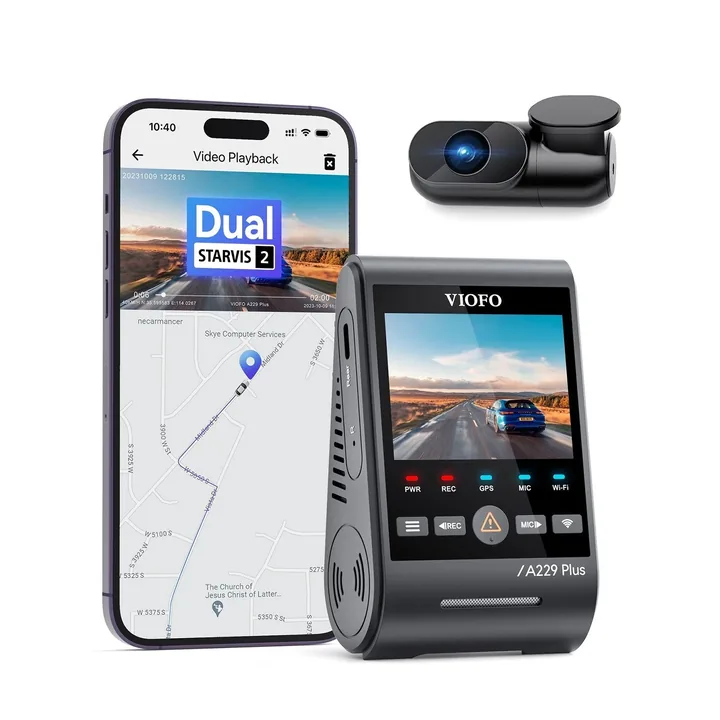 VIOFO A229 Plus dual-channel dash cam, installed by Xclusive Autosound in Belleville