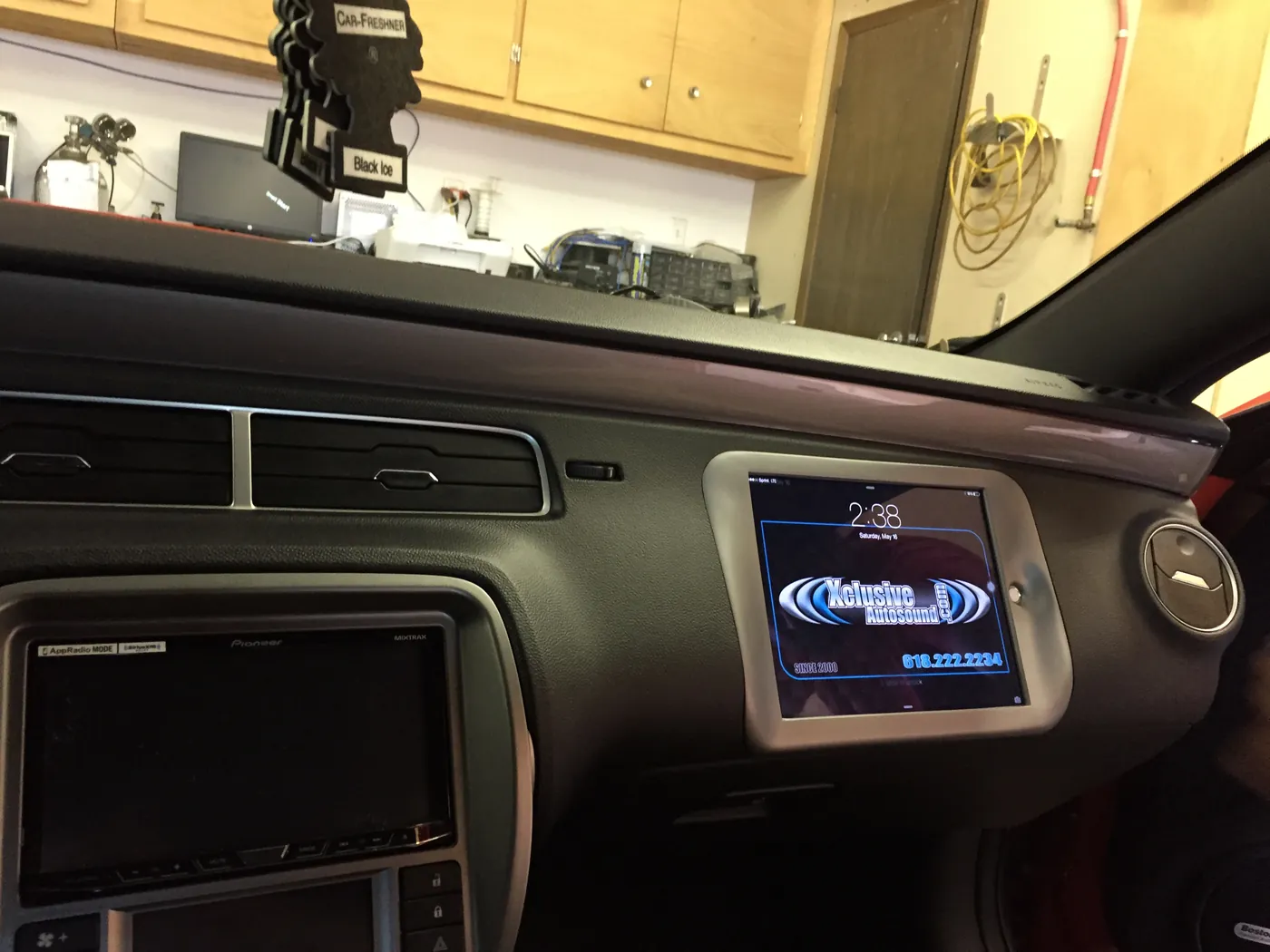 Dash-integrated iPad and Pioneer AppRadio install, Chevy Camaro SS, by Xclusive Autosound, Belleville IL