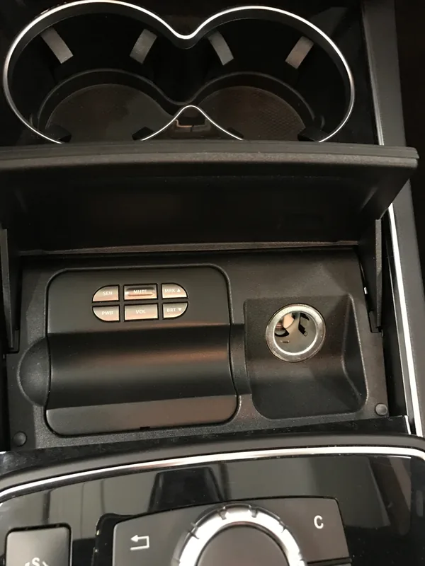 Custom-mounted radar detector control in the center console