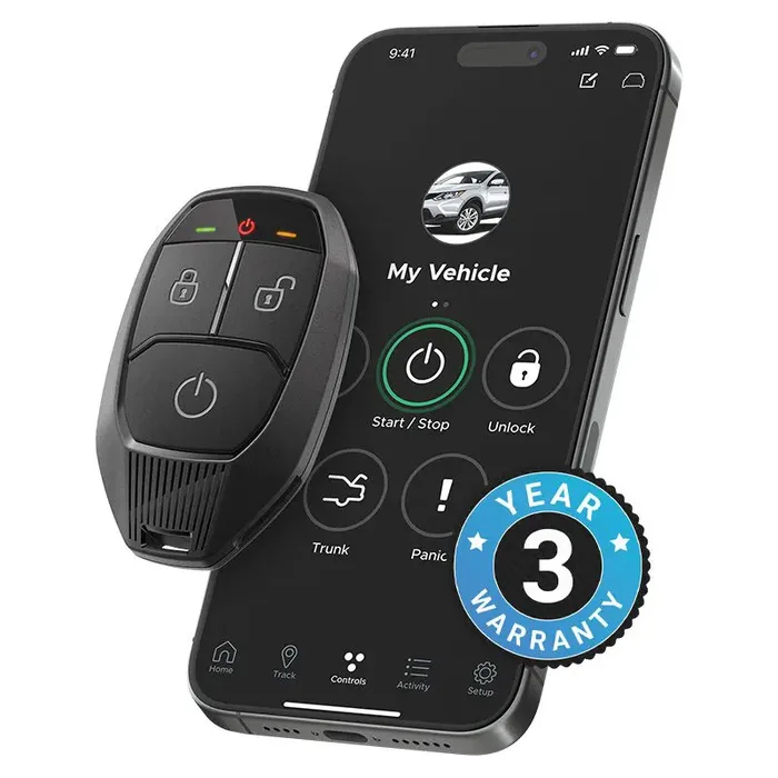 Compustar Prime Series two-way remote with DroneMobile smartphone control